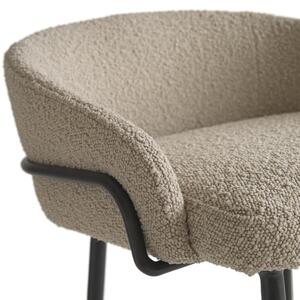Cara Bar Stool, Bar Stool, Bronze/Brown/Dark Neutral - Andrew Martin Boucle & Other Fabric