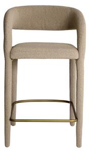 Knox Bar Stool, Bar Stool, Bronze/Dark Neutral - Andrew Martin Boucle & Other Fabric