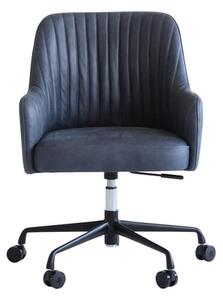 Freud Desk Chair, Chair, Grey - Andrew Martin Leather