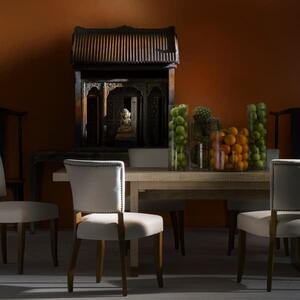 Frank Dining Chair, Chair, Light Neutral - Andrew Martin Linen