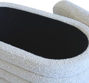 Ofali Storage Ottoman, Stool, White - Andrew Martin Other Fabric