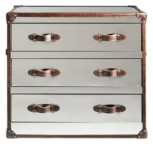 Howard Chest Of Drawers Steel/Leather, Chest Of Drawers - Andrew Martin