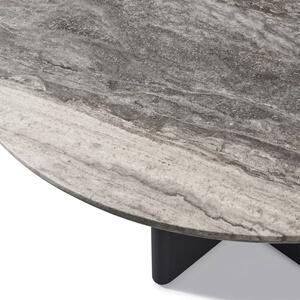 Caicos Round Dining Table Slate, Outdoor Round Dining Table, Dark Grey - Andrew Martin