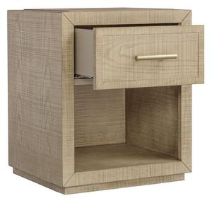 Raffles 1 Drawer Bedside Table Natural, Small Bedside Table, Small - Andrew Martin