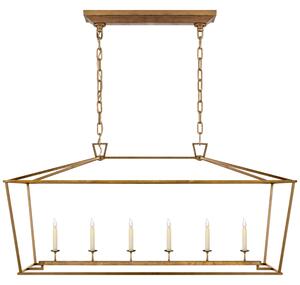Darlana Medium Iron, Linear Pendant Light, Medium, Gilded Iron - Andrew Martin
