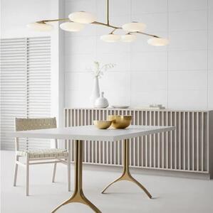 Brindille Linear Chandelier, Light, Soft Brass - Andrew Martin