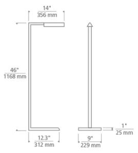 Dessau Floor Lamp Black, Light, Nightshade Black - Andrew Martin