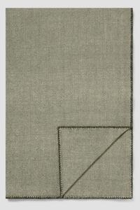 Fern Green Herringbone Wool Blanket | 140x220cm | Piglet in Bed