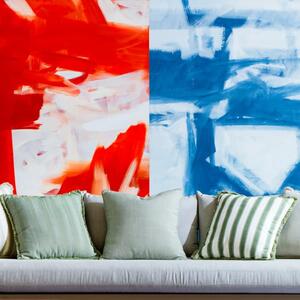 Espadrille Cypress, Hollowfibre, Cushion, 55cm x 55cm - Andrew Martin Sophie Paterson Stripe