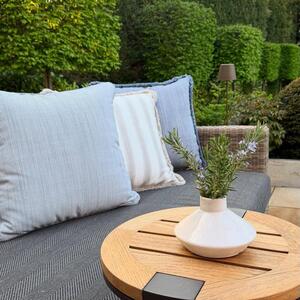 Espadrille Navy, Hollowfibre, Cushion, 55cm x 55cm - Andrew Martin Sophie Paterson Stripe