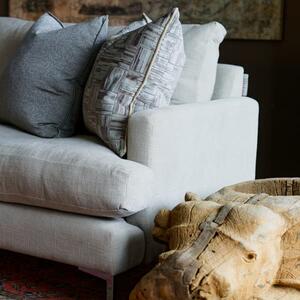 Madison Silver, Sustainable Feather, Cushion, 55cm x 55cm - Andrew Martin Cotton Blend
