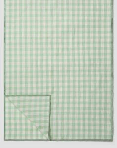 Sage Green Gingham Linen Blend Table Runner | Default | Piglet in Bed
