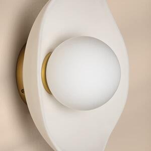 Bacia Wall Light, Light, White - Andrew Martin