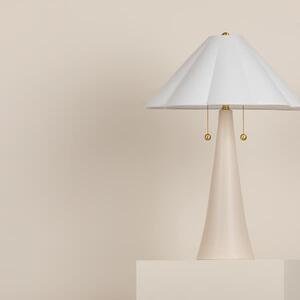 Alana Table Lamp, Light, Brass/Neutral - Andrew Martin