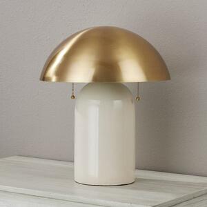 Gaia Table Lamp, Light, Brass - Andrew Martin