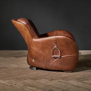 Saddle Chair - Vintage Cigar, Chair - Andrew Martin Leather