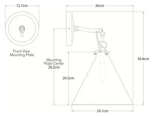 Katie Conical Wall Light Bronze, Light - Andrew Martin