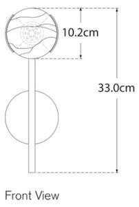 Pedra Tall Wall Light Bronze, Light - Andrew Martin