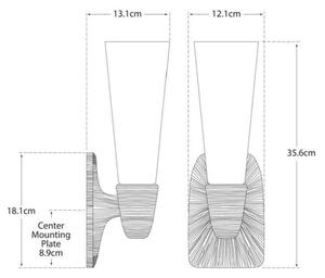 Utopia Single Wall Light Aged Iron, Light - Andrew Martin
