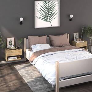 Wall-mounted Bedside Cabinets 2 pcs Sonoma Oak