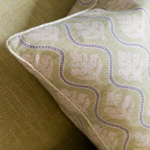 Fig Fennel, Sustainable Feather, Cushion, 55cm x 55cm - Andrew Martin Linen & Linen Blend Floral & Small Prints