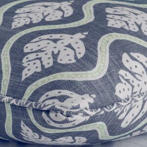 Fig Iris, Sustainable Feather, Cushion, 55cm x 55cm - Andrew Martin Linen & Linen Blend Floral & Small Prints