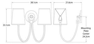 Reed Double Wall Light Bronze, Light, Double - Andrew Martin