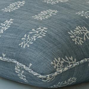 Thyme Linen on Iris, Sustainable Feather, Cushion, 55cm x 55cm - Andrew Martin Linen & Linen Blend Floral & Small Prints