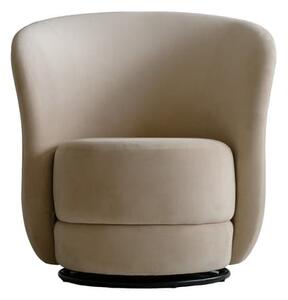 Mandona, Chair, Light Neutral - Andrew Martin Velvet
