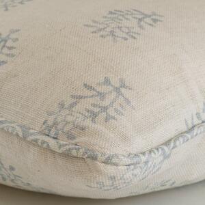 Thyme Iris on Linen, Sustainable Feather, Cushion, 55cm x 55cm - Andrew Martin Linen & Linen Blend Floral & Small Prints