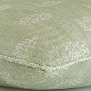 Thyme Fennel, Sustainable Feather, Cushion, 55cm x 55cm - Andrew Martin Linen & Linen Blend Floral & Small Prints
