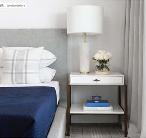 Lineham Table Lamp, Light, White - Andrew Martin