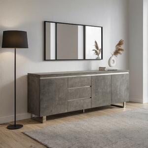 Sydney Wooden Sideboard with 3 Doors and 3 Drawers in Concrete