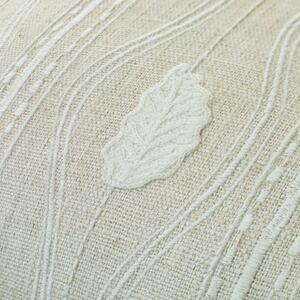 Falling Leaves Ivory, Sustainable Feather, Cushion - Andrew Martin Kit Kemp Linen & Linen Blend Embroidered & Floral