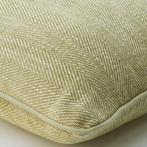 Summit Sage, Sustainable Feather, Cushion, 55cm x 55cm - Andrew Martin Viscose Blend Herringbone & Plain & Weave