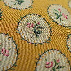 Bobbin Sunshine, Sustainable Feather, Cushion - Andrew Martin Kit Kemp Linen Blend & Viscose Blend & Wool Blend Embroidered & Floral & Weave