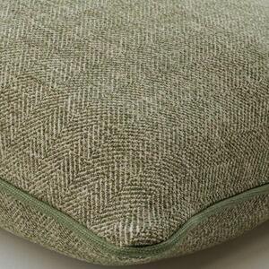Delphini Zucchini, Sustainable Feather, Cushion, 55cm x 55cm - Andrew Martin Cotton Blend Herringbone & Plain & Weave
