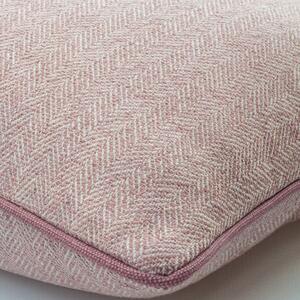 Lecce Frappe, Sustainable Feather, Cushion, 55cm x 55cm - Andrew Martin Cotton Blend & Linen Blend & Viscose Blend Herringbone & Weave