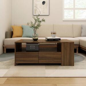 Coffee Table Brown Oak 102x55x42 cm Engineered Wood