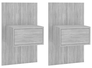 Wall-mounted Bedside Cabinets 2 pcs Grey Sonoma