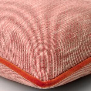 Canvas Flame, Sustainable Feather, Cushion - Andrew Martin Kit Kemp Linen & Linen Blend Plain
