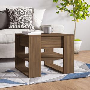 Coffee Table Brown Oak 55.5x55x45 cm Engineered Wood