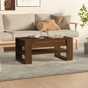 Coffee Table Brown Oak 102x55x45 cm Engineered Wood