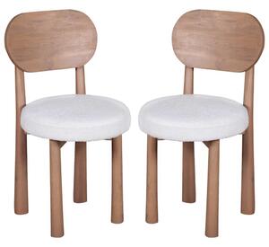 Inglewood Natural Wooden Dining Chairs In Pair