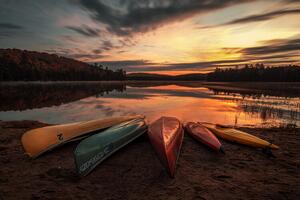 Photography Sunrise on the Lake, Louie Luo