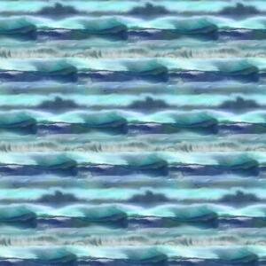 Voyage Maison Fjord Printed Cotton Fabric Cobalt