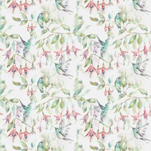 Voyage Maison Fuchsia Flight Printed Cotton Fabric Cream