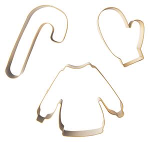 Pluto Design Winter gingerbread cutter 3 pieces Gold