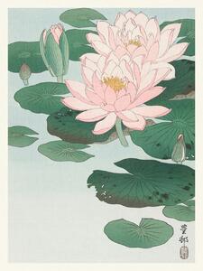 Fine Art Print Water Lily / Lotus (Japandi Vintage) - Ohara Koson, (30 x 40 cm)