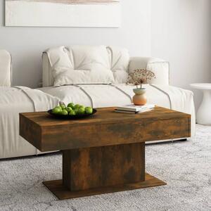 Coffee Table Smoked Oak 96x50x45 cm Engineered Wood